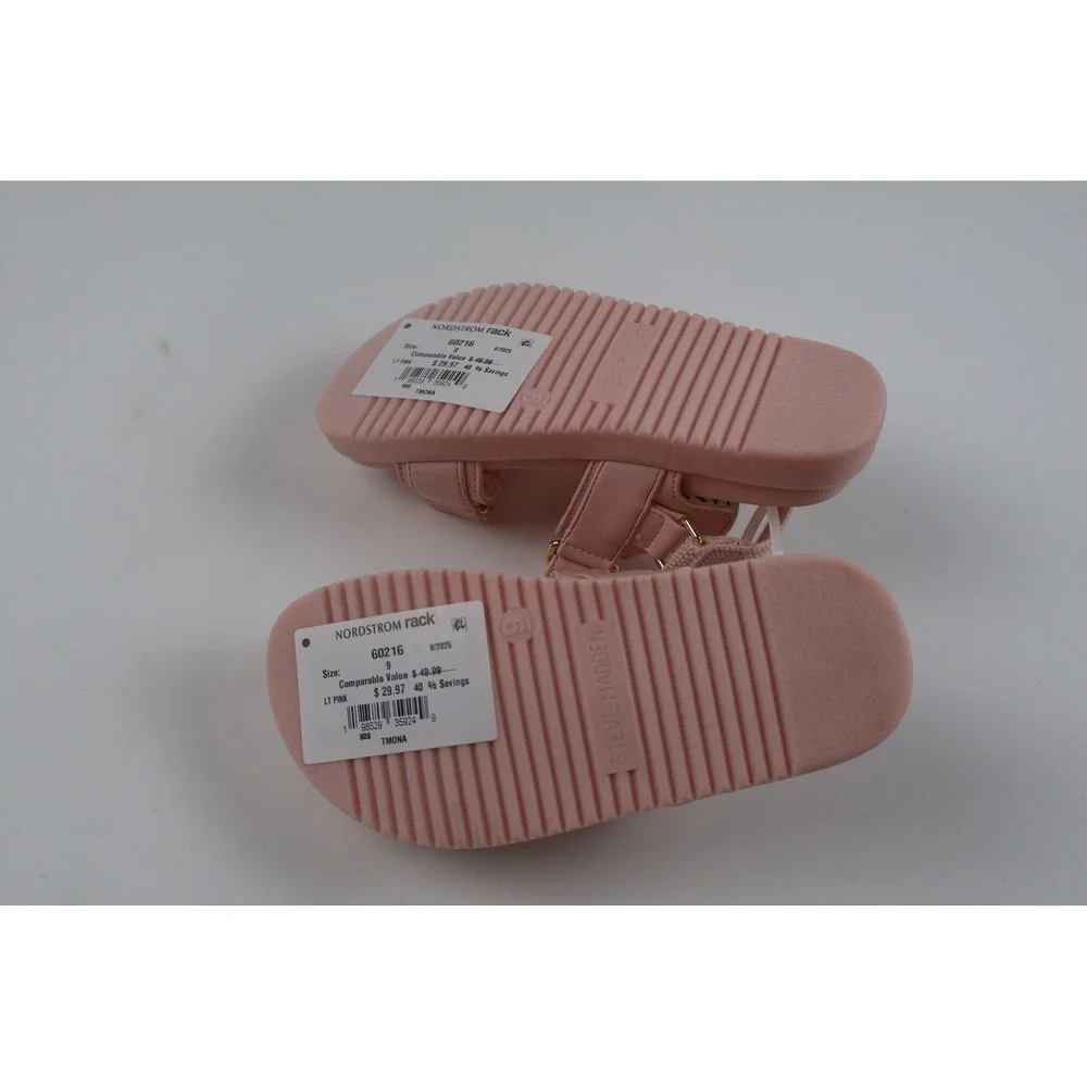 Steve Madden Girls Sandals Tmona Light Pink Solid 9 NWT